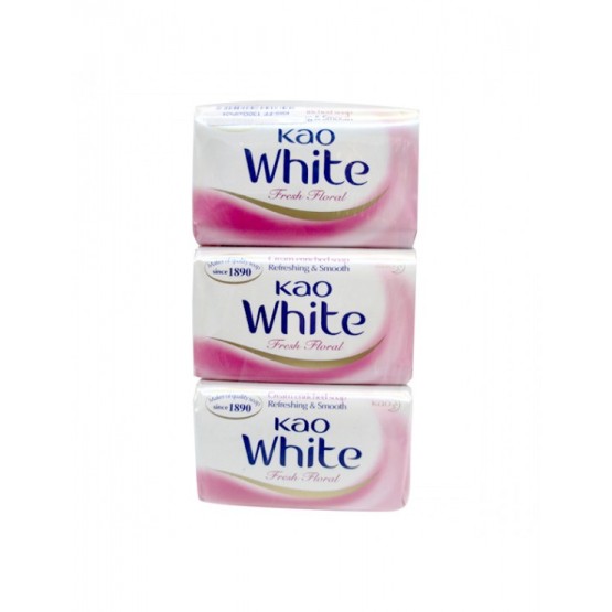 Kao White Soap Fresh Floral 3x40g (Pink)